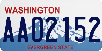 WA license plate AAO2152