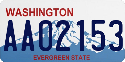 WA license plate AAO2153