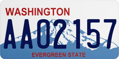 WA license plate AAO2157