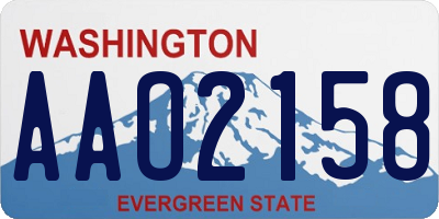 WA license plate AAO2158