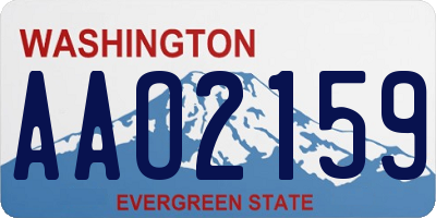 WA license plate AAO2159