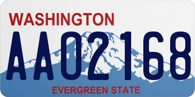 WA license plate AAO2168
