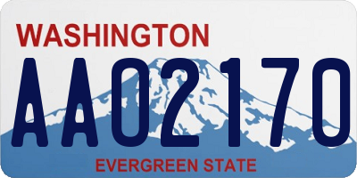 WA license plate AAO2170