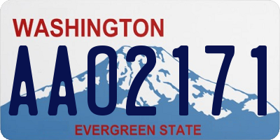 WA license plate AAO2171