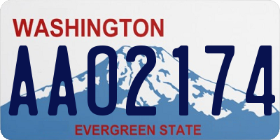 WA license plate AAO2174