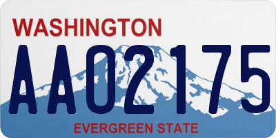 WA license plate AAO2175