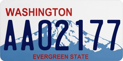 WA license plate AAO2177
