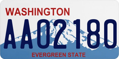WA license plate AAO2180