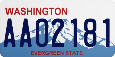 WA license plate AAO2181