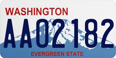 WA license plate AAO2182