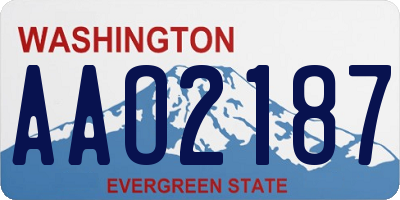 WA license plate AAO2187