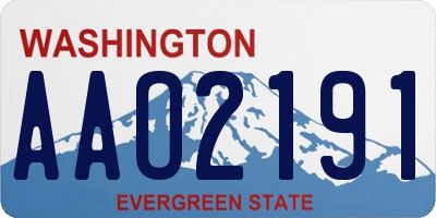 WA license plate AAO2191