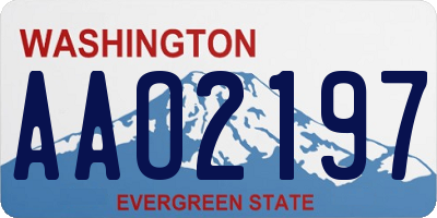 WA license plate AAO2197