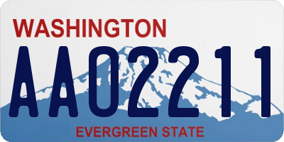 WA license plate AAO2211
