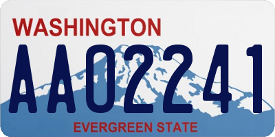 WA license plate AAO2241