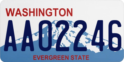 WA license plate AAO2246