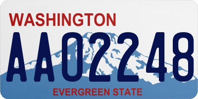 WA license plate AAO2248