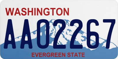 WA license plate AAO2267