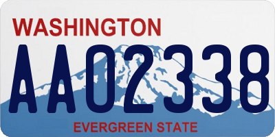 WA license plate AAO2338