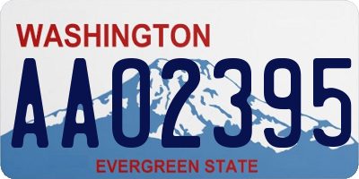 WA license plate AAO2395
