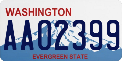 WA license plate AAO2399