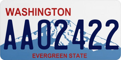 WA license plate AAO2422
