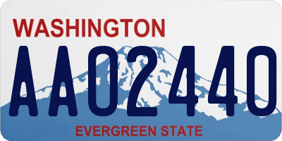 WA license plate AAO2440