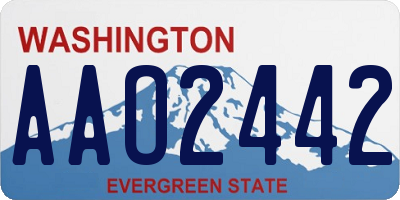 WA license plate AAO2442