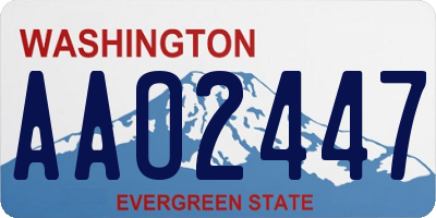 WA license plate AAO2447