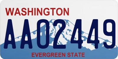 WA license plate AAO2449