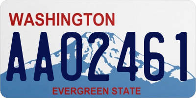 WA license plate AAO2461