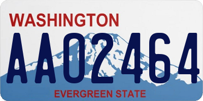 WA license plate AAO2464