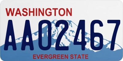 WA license plate AAO2467