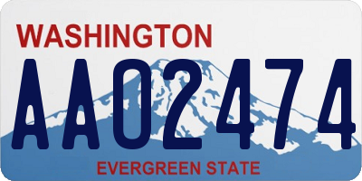 WA license plate AAO2474