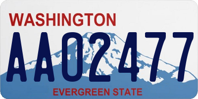 WA license plate AAO2477