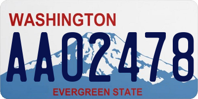 WA license plate AAO2478