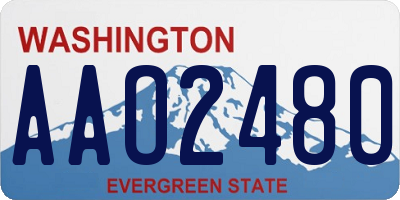 WA license plate AAO2480