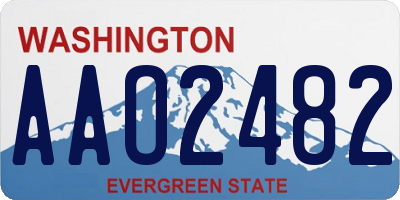 WA license plate AAO2482