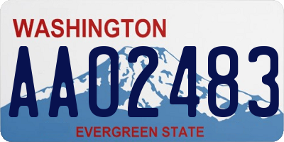 WA license plate AAO2483