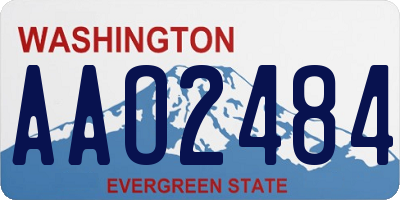WA license plate AAO2484