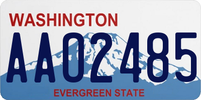 WA license plate AAO2485