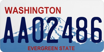 WA license plate AAO2486