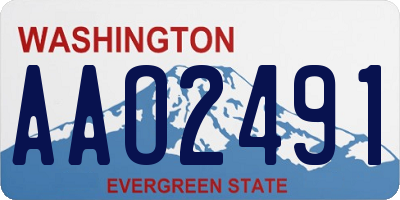 WA license plate AAO2491
