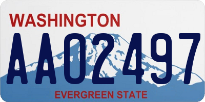 WA license plate AAO2497