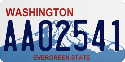 WA license plate AAO2541