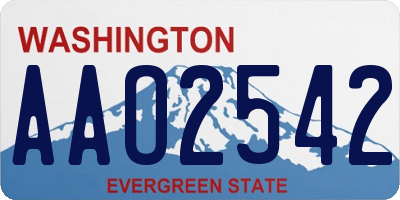 WA license plate AAO2542