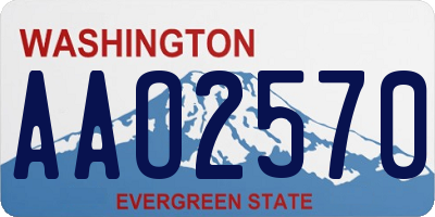 WA license plate AAO2570