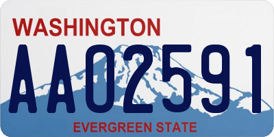 WA license plate AAO2591