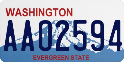 WA license plate AAO2594