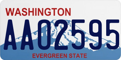 WA license plate AAO2595